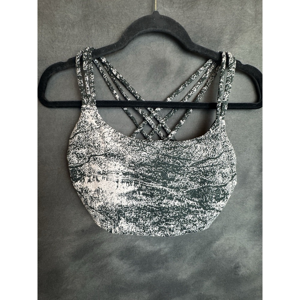 Athleta Hyper Focused Glades Sports Bra Womens Medium Gray Athletic Workout
